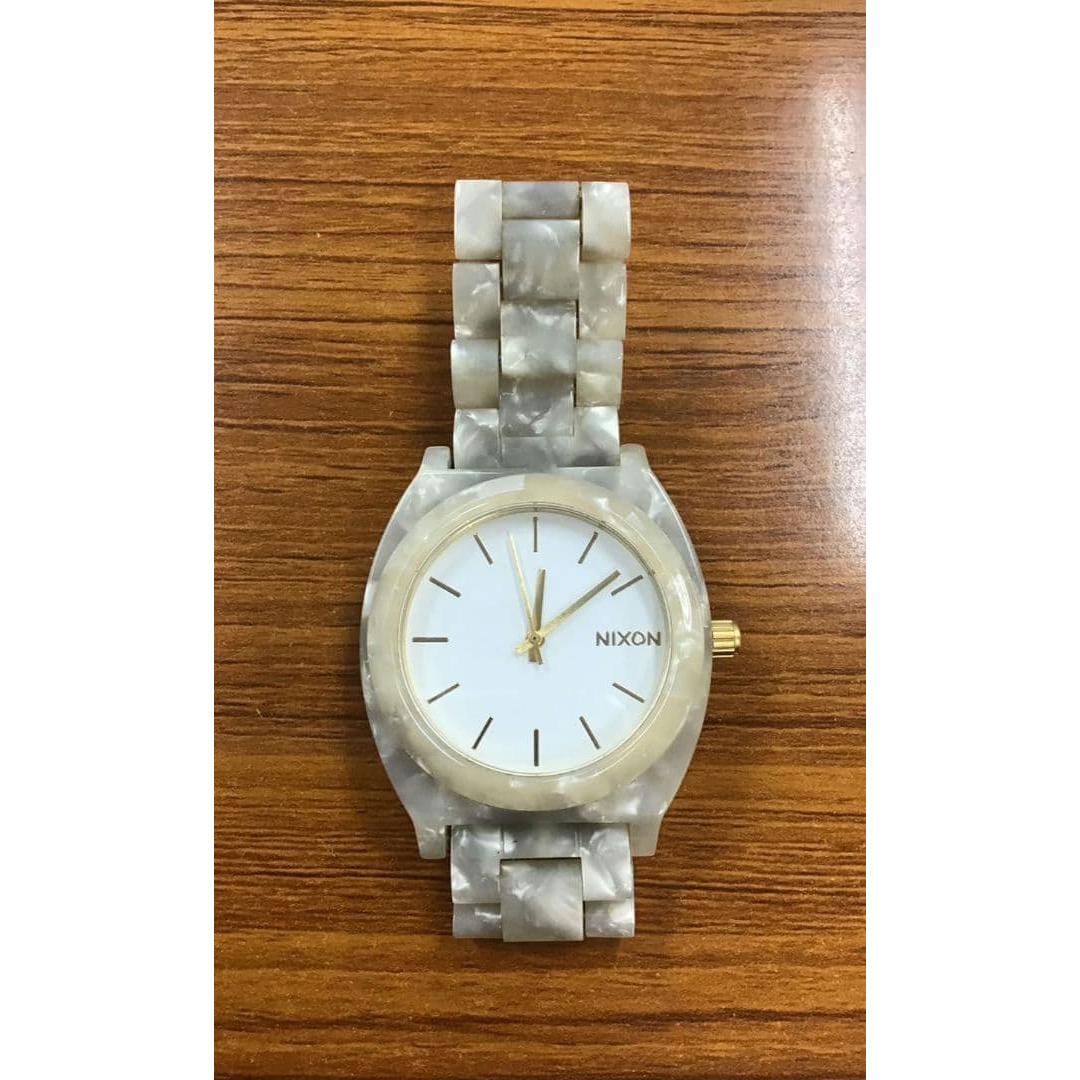 Used [Good Condition] NIXON Time Teller Tortoiseshell White/Gold