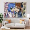 Glücksstern und K-On Anime Wandteppich Wandbehang Wandkunst Kawaii Cutecore Zimmerdekoration Ästhetische Zimmerdeko Zubehör