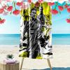 Football Star Action Dynamic Pose Beach Towel Portable For Travel Soft Quickdrying Swim Towel Absorbent Bath Towel Seaside Printing