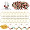 60 Sets Wine Glass Charms Rings-Diy Personalized Drink Markers Charms Wine Glass Markers For Parties, Weddings, Bridal Showers,