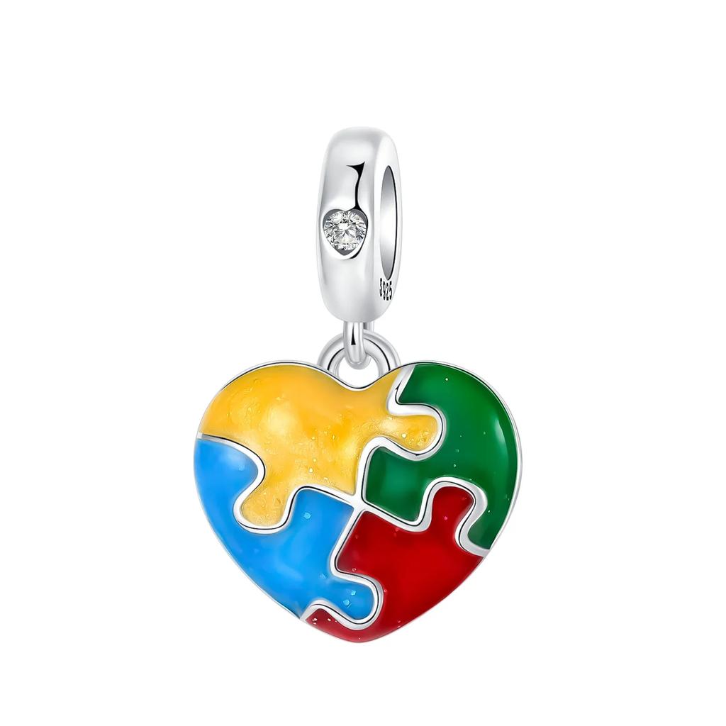 Original Copper Heart-Shaped Flower Butterfly Animal Pendant Rubik'S Cube Bead Fit Diy Exquisite Jewelry Women Gift