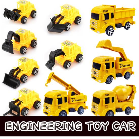 1 Set Vehicles Truck Toys Real-looking Smooth Edge Ornamental Kids Construction Car Toys for Gift