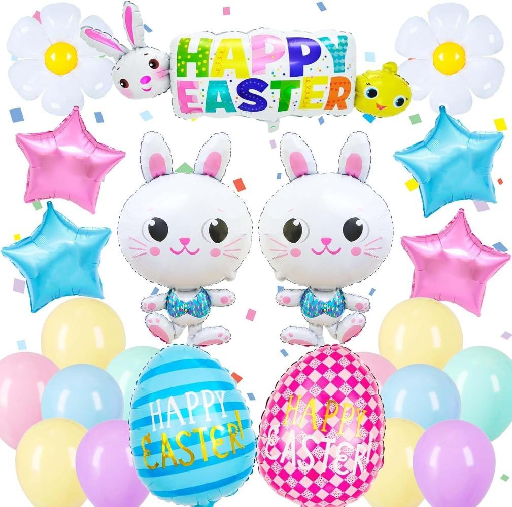 Easter Aluminum Film Balloon Rabbit Chicken Cartoon Modeling Children'S Birthday Party Decoration Aluminum Foil Balloon