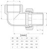 Brass Angle Union 3/4""