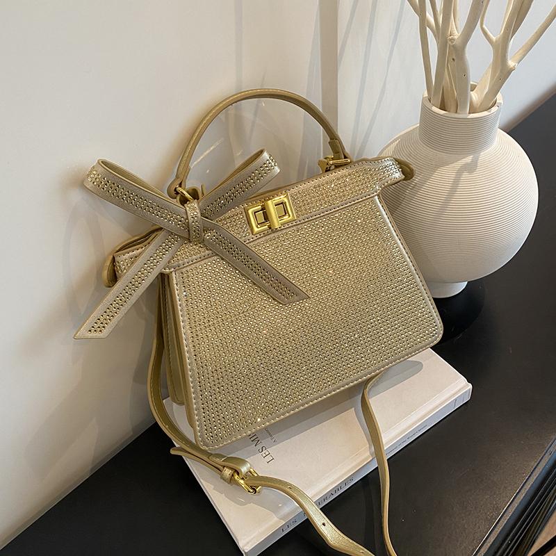 European and American New Diamond-encrusted Handbag Fashionable Retro Full Diamond Shoulder Messenger Chain Women's Bag