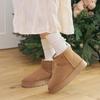 Henlymain Natural Cowhide Ribbed Ugg Boots