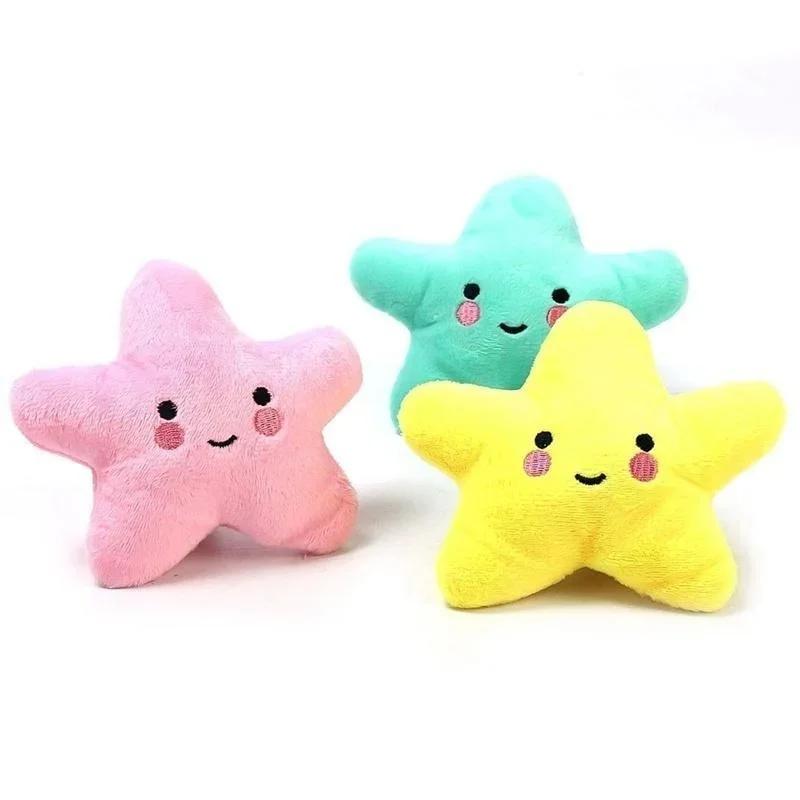 Plush Star-Shaped Squeaky Dog Toy - Durable, Soft, Chew-Resistant, Interactive Fun for All Dog Breeds Plush Sound Toy for Dogs