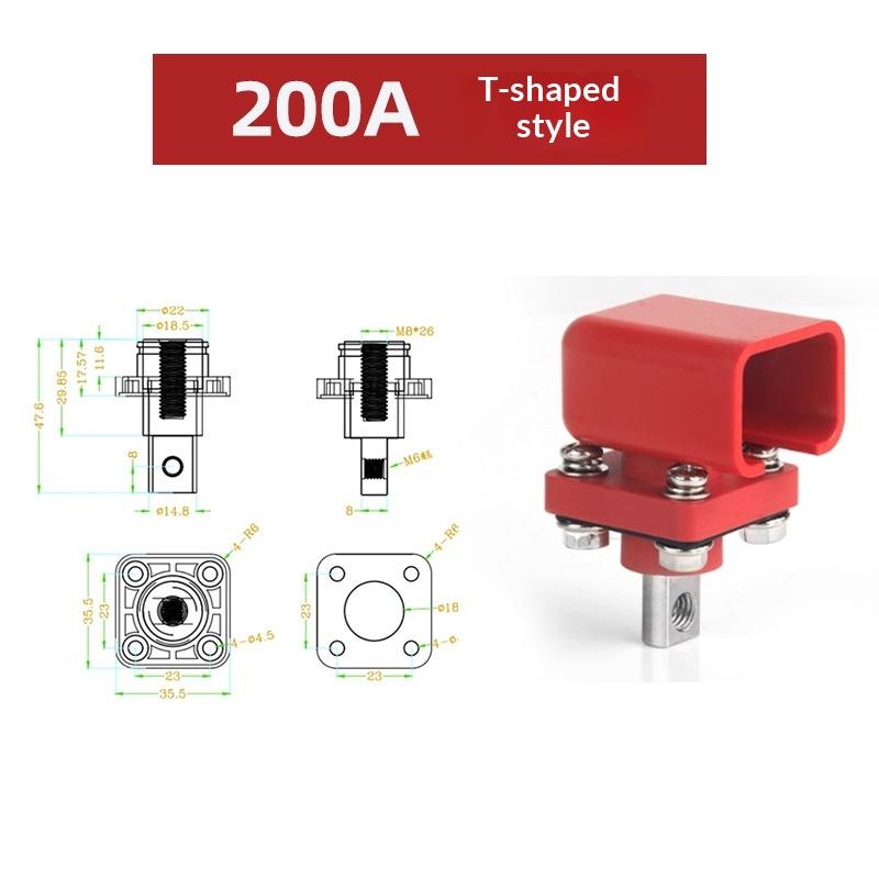 100/120/200/300A Vollkupfer Lithium-Batterie Energiespeicheranschlussklemme Batterieverbinder Batterie-Speicheranschlussklemme Pol