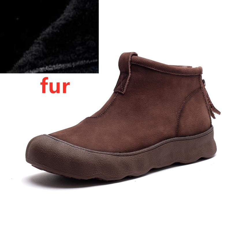 

Модные AIYUQI 2025 Новые женские ботильоны и полусапожки Нескользящие из натуральной кожи Женские ботинки Большого размера Плоские мотоботы женские 43