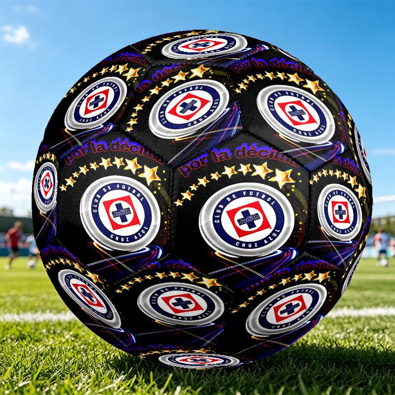 1 Stück Größe 5 Fußballverein Design Fußball - Anti-Rutsch Fußball für Outdoor-Sportaktivitäten, Langlebiger Ball für Spiel