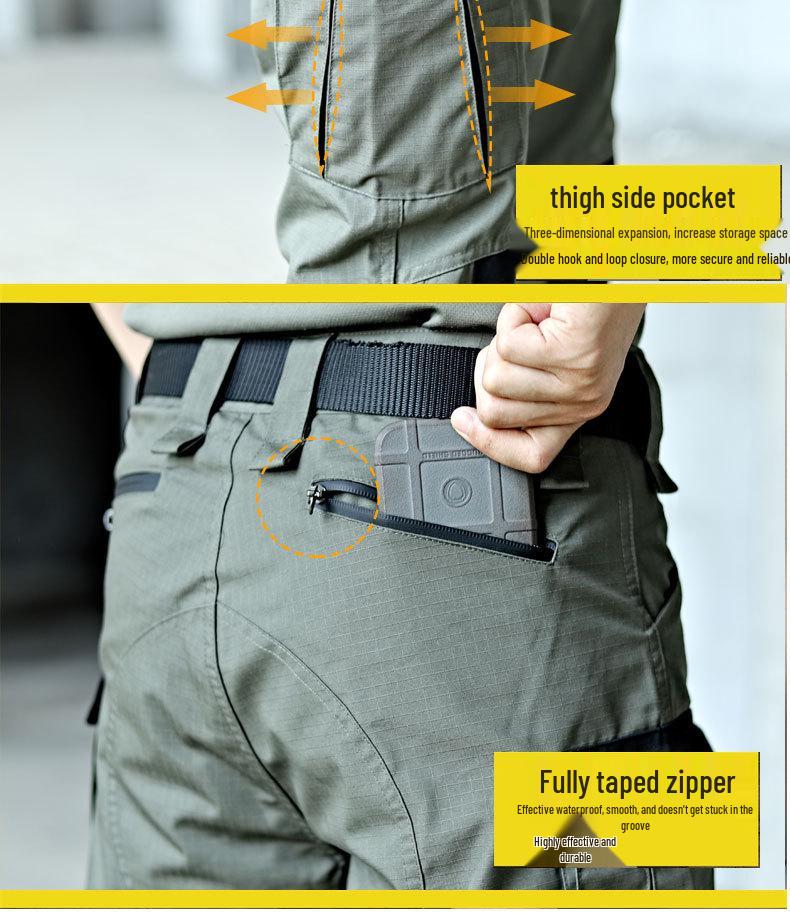 2022 Men's Wear-Resistant Striker Plaid Tactical Work Pants - 65/35 Blend