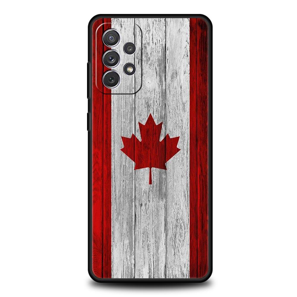 Maple Canada Flag Love Football Phone Case For Samsung A17 A07 A55 A35 A25 A15 A05 A33 A31 A23 A21s A13 A41 A73 A53 A51 A71Cover
