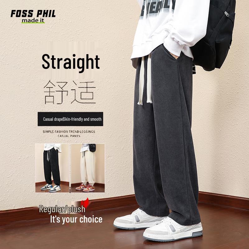 Foss Phil Men's Autumn/Winter Corduroy Straight Leg Casual Pants