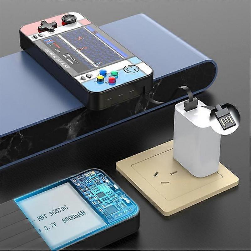 Handheld Game Console 2 In 1 Power Bank Retro Games Player With 500 Games