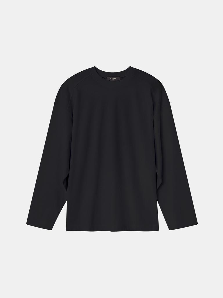 IKALOOK Loose Fit Supima Cotton Long Sleeve T-Shirt Ctee108