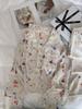[Step Waltz] Ice silk pajamas women's autumn thin sweet print Internet celebrity style can wear loungewear suit