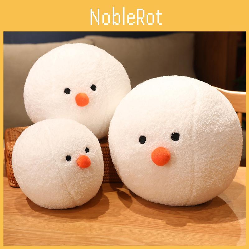 Adorable White Snowman Plush Doll Cushion For Christmas Perfect Holiday Gift For Kids