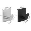 1/2pcs Stainless Steel Bathroom Robe Hooks Adhesive Wall Hook Towel Holder Bathroom Kitchen Hardware Multi-Purpose Hanger Hook