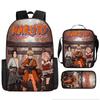 Primary school students' new Naruto cartoon schoolbag three-piece backpack large-capacity backpack