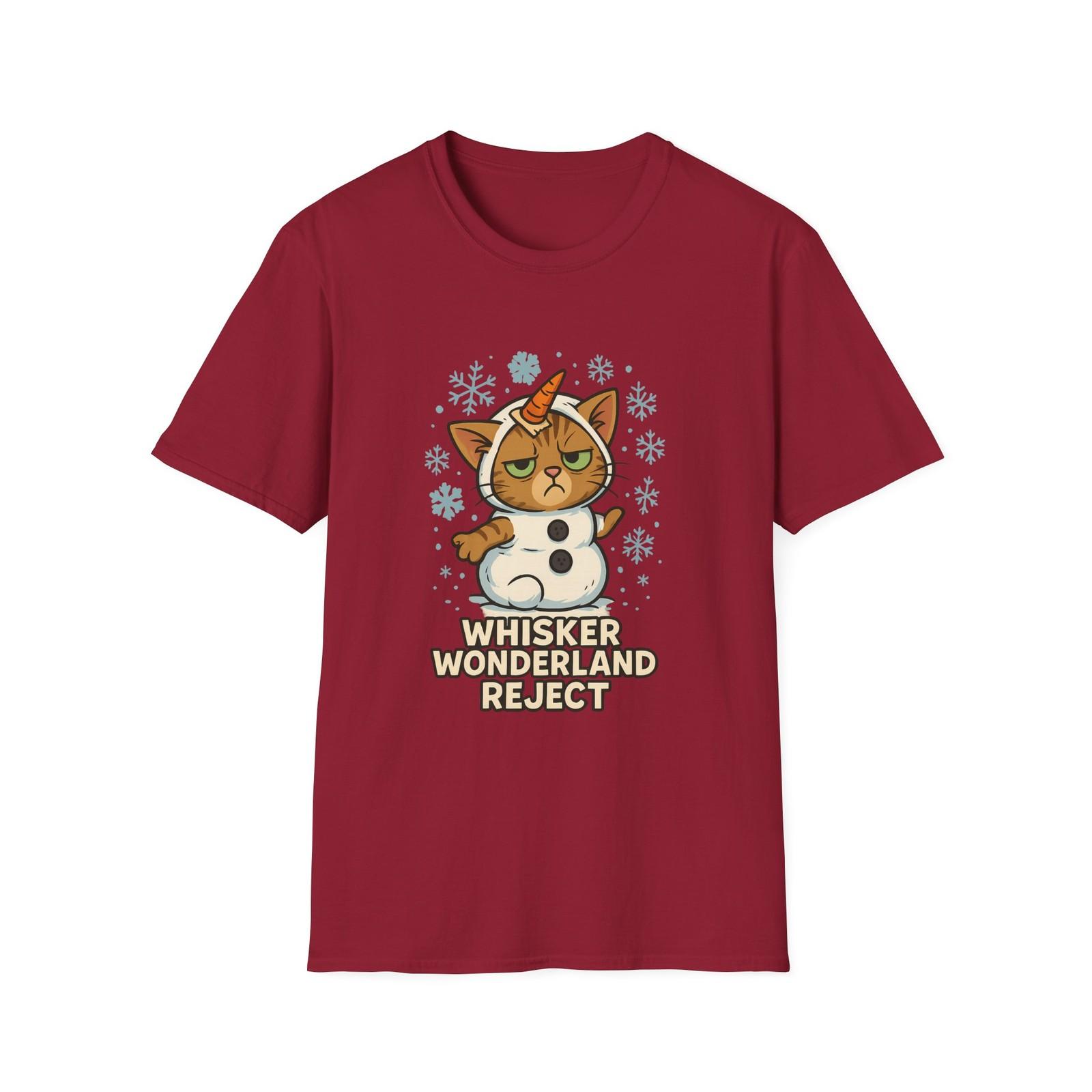 Unisex Softstyle T-Shirt Mens Womens Tees Top Kitten Snowman Costume Carrot Nose Wonderland Christmas L
