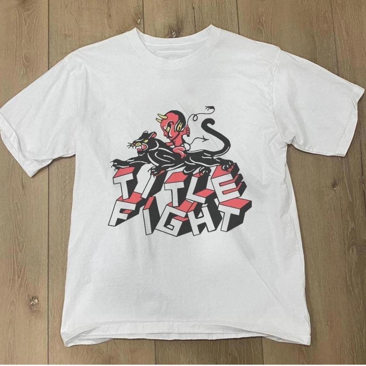 White and red TITLE FIGHT tee 3XL