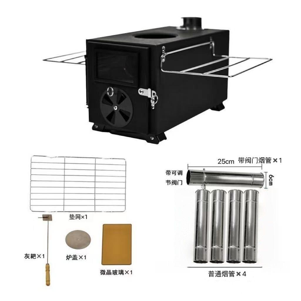 Cross-border Special for Outdoor Camping, Wood Stove, Tent Stove, Heating Stove, Easy To Fold and Carry, Multi-functional Firewood Stove