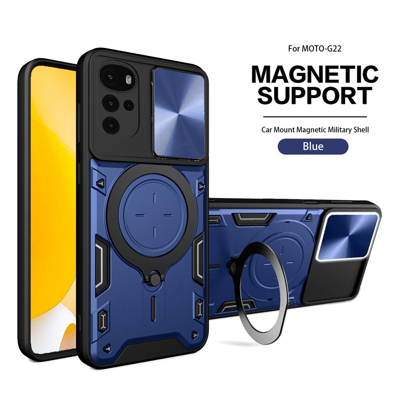For Motorola Moto G22 E32 Case Ring Holder Slide Lens Protection Phone Case For Moto G22 G 22 E 32 Armor Shockproof Back Cover