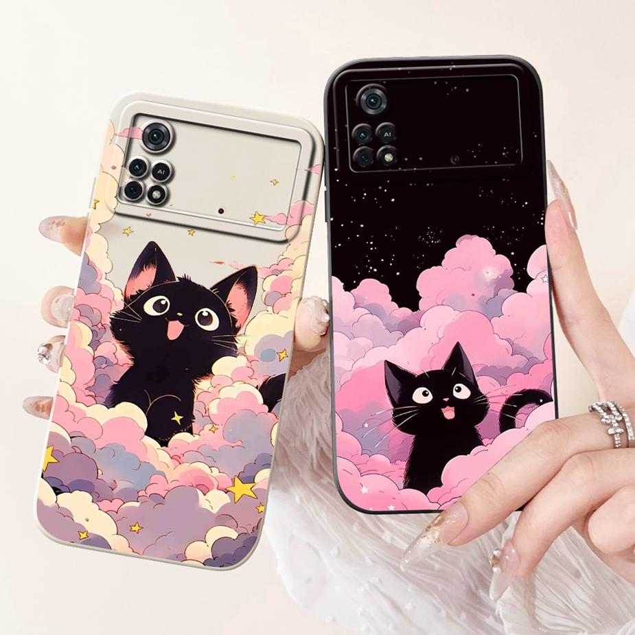 For Xiaomi Poco M4 Pro 4G Case Cute Rabbit Cartoon Cover Shockproof Phone Cases For Xiaomi Poco X4 Pro PocoM4 Pro 5G Soft Fundas