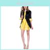 Elegante Fantasia de Pirata Feminina Para o Halloween Apresentando Design de Saia Curta Dourada Nobre