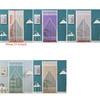 Breathable Lace Sheer Door Curtain Embroidered Door Drape Anti-mosquito Door Curtain  Summer