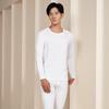 Yiershuang Men's 100% Pure Cotton Round Neck Thermal Underwear Set