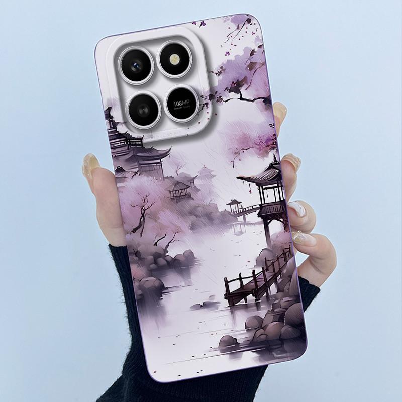 Case For Honor X7d Cute Panda Sweet Girls Cats Liquid Silicone Soft Back Cover For Honor 400 Smart 5G Bumper Protective Casing