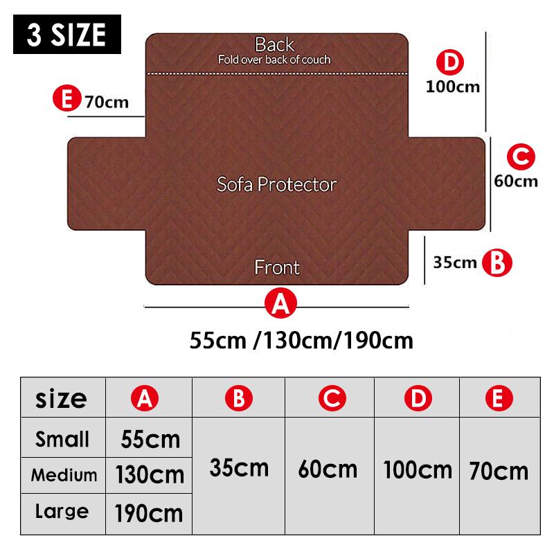 Quilted Sofa Cover Couch Cover Furniture Protector Washable Sofa Slipcover With Non Slip Andastic Straps Pet Friendly 1Pc