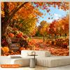 1 pieceof 2D flat banner depicting a harvest scene of pumpkins blooming in a rural setting made of polyester fiber materialzyc