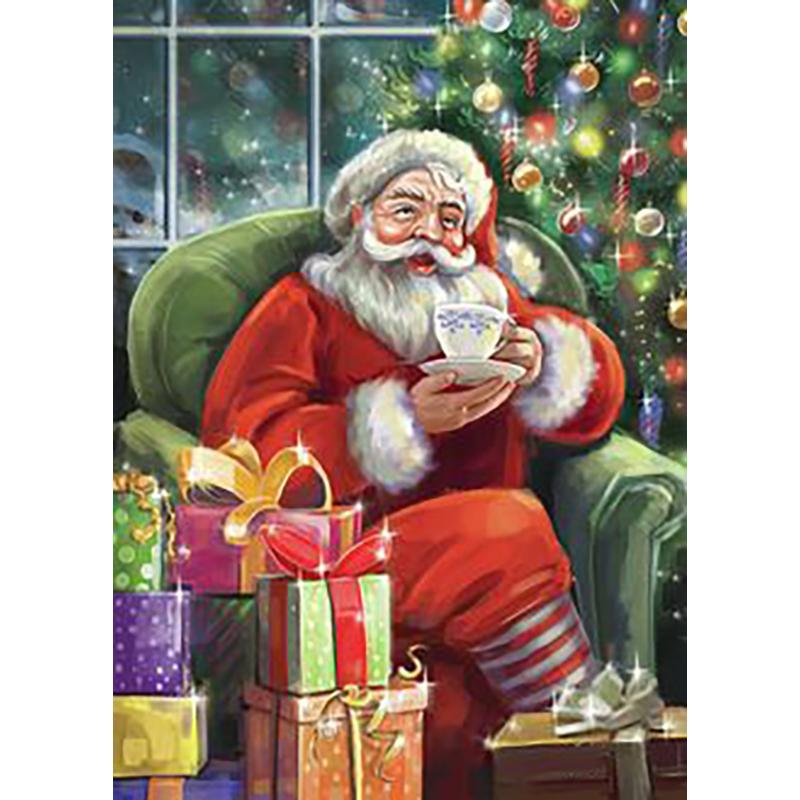 DIY Santa Claus 5D Diamond Painting Full Round Drill Cartoon Resin Wall Art Embroidery Craft Home Decor Handmade Christmas Gift