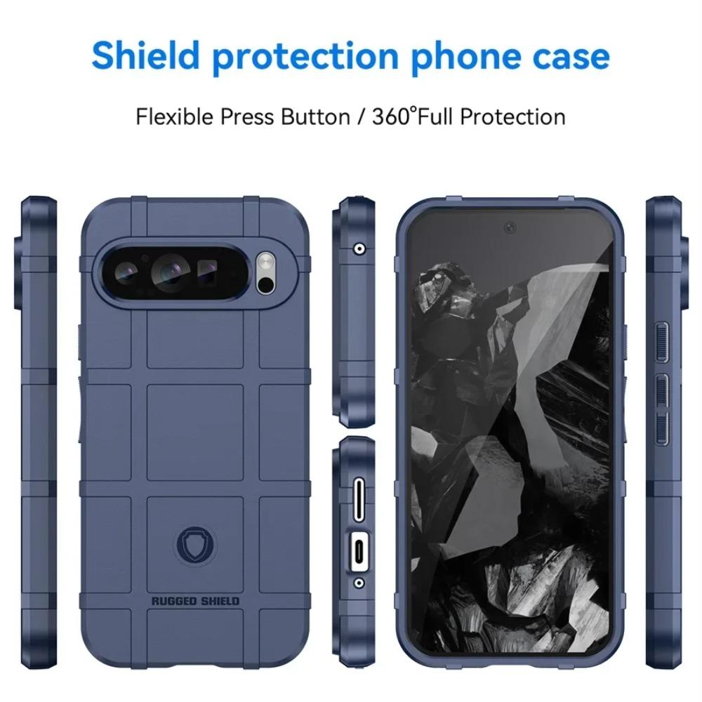 Robuste Hybrid-Panzerung Rutschfeste Textur Mattes Case Für Google Pixel 10 9 Pro XL 8 7A TPU Vier-Ecken Stoßfest Puffer Schutzhülle