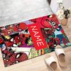 Custom Spider Man Mat Personalized Name, Polyester Washable Indoor Entryway Rug, Gift for Christmas, Easter, Thanksgiving Day