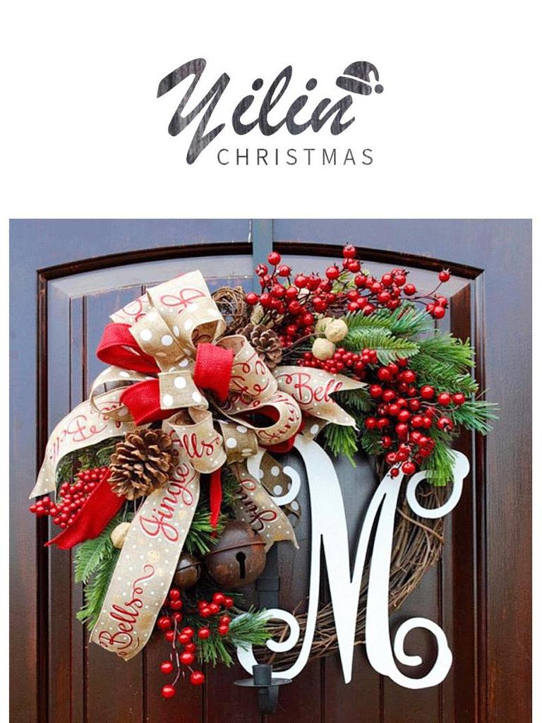 Fresh Christmas Wreath for Window and Door Display Decorations