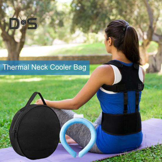 Neck Cooling Tube Insulated Bag Neck Cooler Bag Portable Cooling Tube Insulated Organizer Ice Tube Holder for Camping Traveling