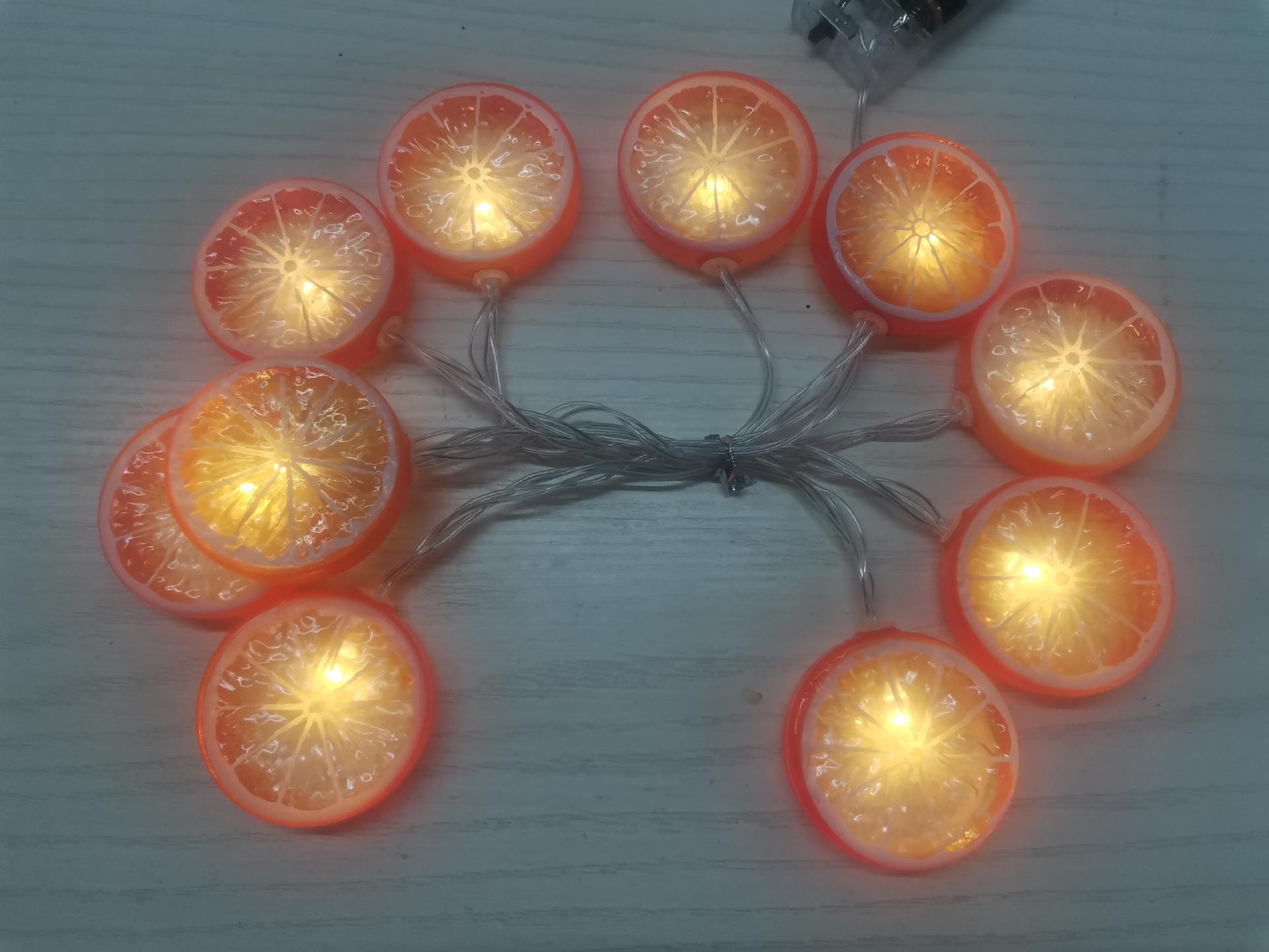 Colorful LED Lemon Slice String Lights for Outdoor and Indoor Decor Orange Lemon