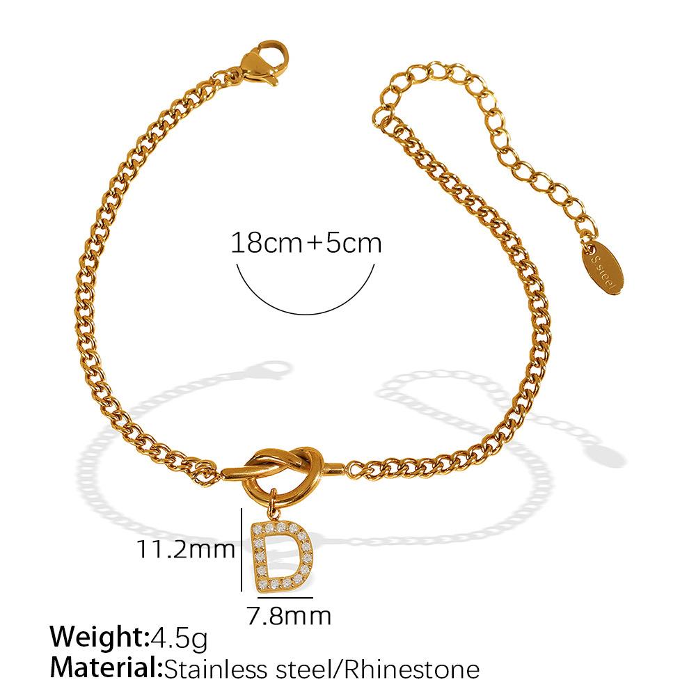 Fashion Single Item Jewelry On The New 26 Letter Bracelet Versatile Temperament High-End Jewelry Diamond Design