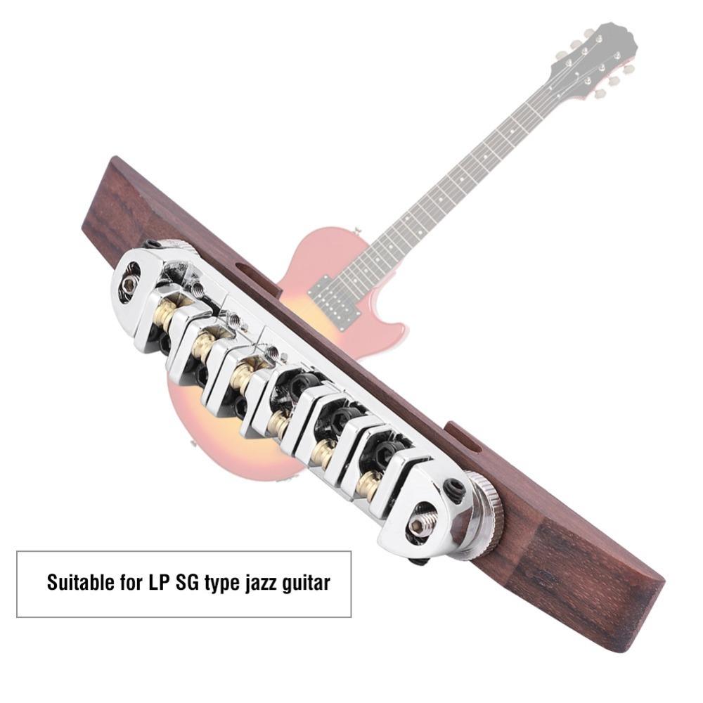 Silver Color Rosewood Bridge Wood And Metal Guitar Parts Guitar Saddles Guitar Bridge Guitar Parts