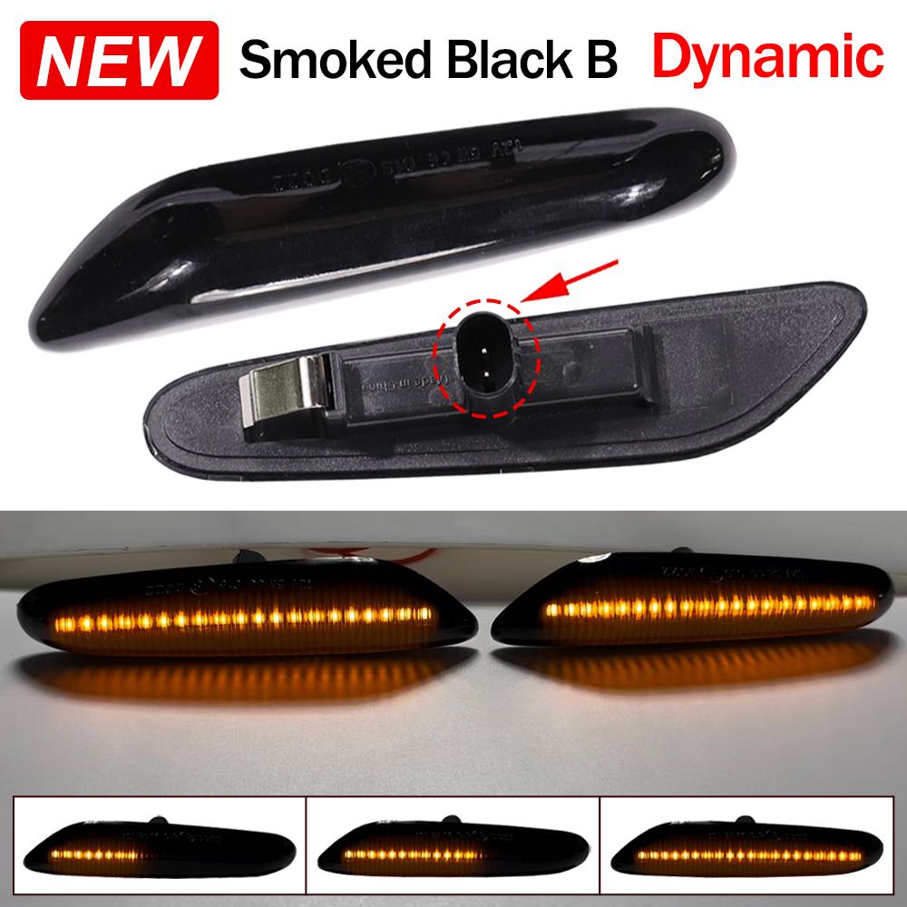 2pcs LED Dynamic Turn Signal Side Marker Light Sequential Blinker Light For BMW E90 E91 E92 E93 E60 E61 E81 E82 E83 E84 E88 E46