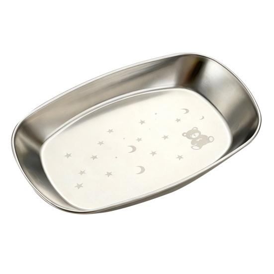Stainless Steel Food Storage Swallow Pattern Food Tray Strawberry Bear Grade Portable Outdoor B