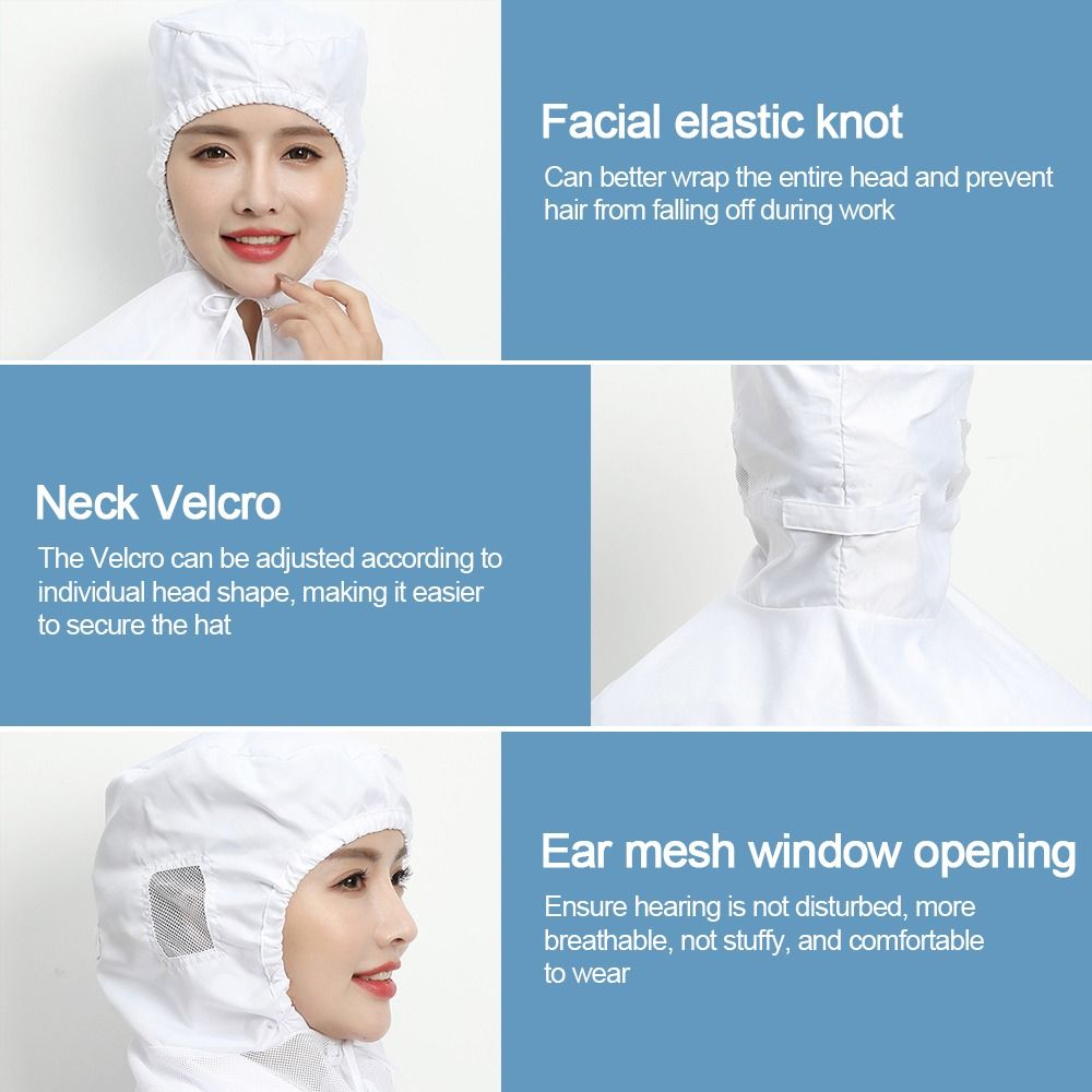 Prodyšný prachotěsný šátek klobouk chránič krku pracovní klobouk nová pracovní čepice potravinářská továrna
