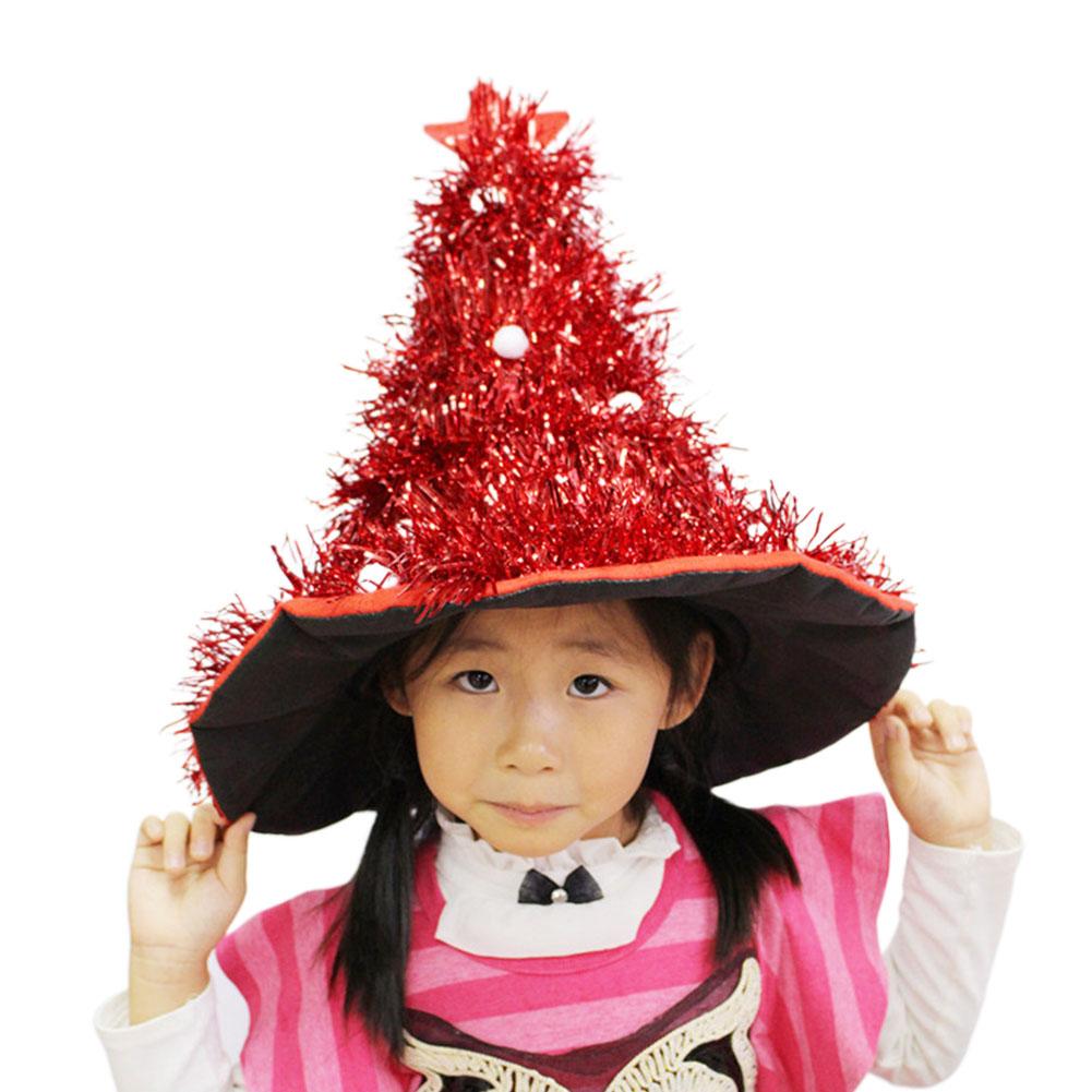 Tinsel Christmas Tree Hat Headband Xmas Party Fancy Dress Costume Hat Holiday Decorations