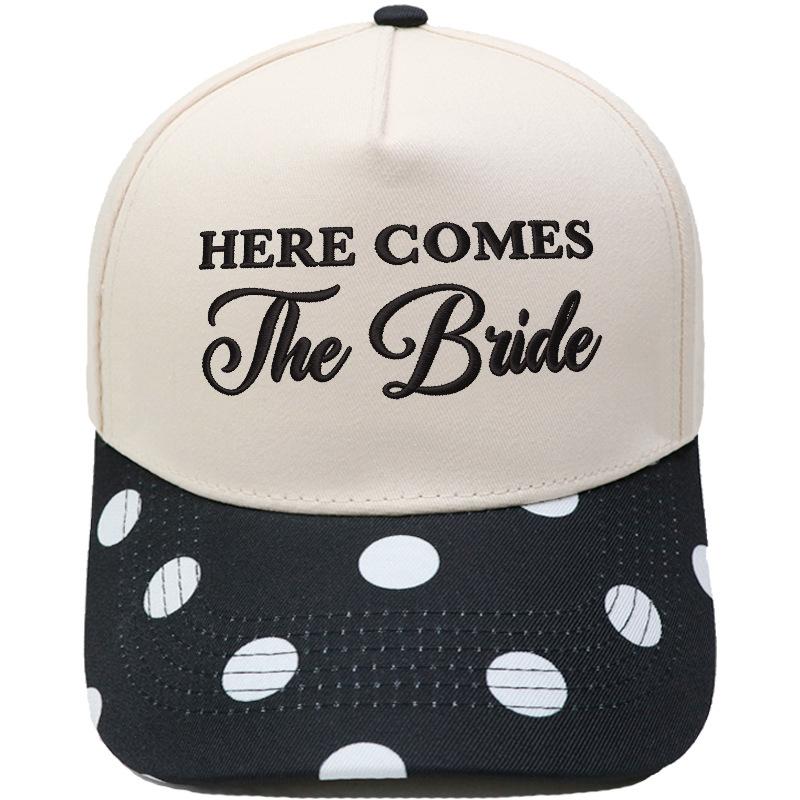 HERE COMES The Bride Embroidery Color Matching Truck Driver Hat Bride Wedding Party Shade Dad Hat