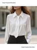 2026 Autumn Women's Solid Color Casual Long Sleeve French Lapel Shirt