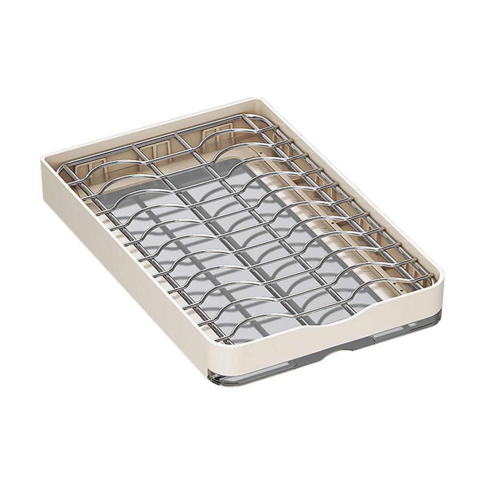 Pull Out Drawers For Cabinets Metal Slide Out Dish And Bowl Drying Rack Drawer Organizer For Kitchen Bathroom Living Room Pantry