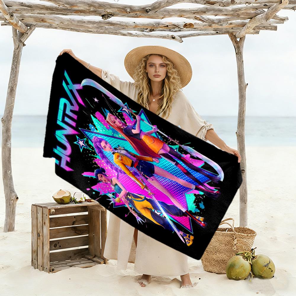Like Demon Hunter Girls Beach Towel Super Soft Microfiber Quickdry Fabric Comfortable Lightweight